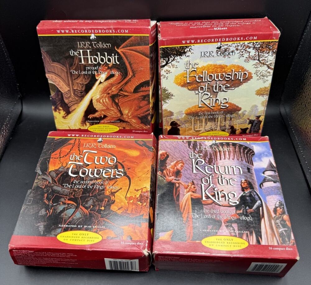 Complete 56-Disc Set Lord of the Rings & Hobbit Unabridged CD Audiobooks Tolkien